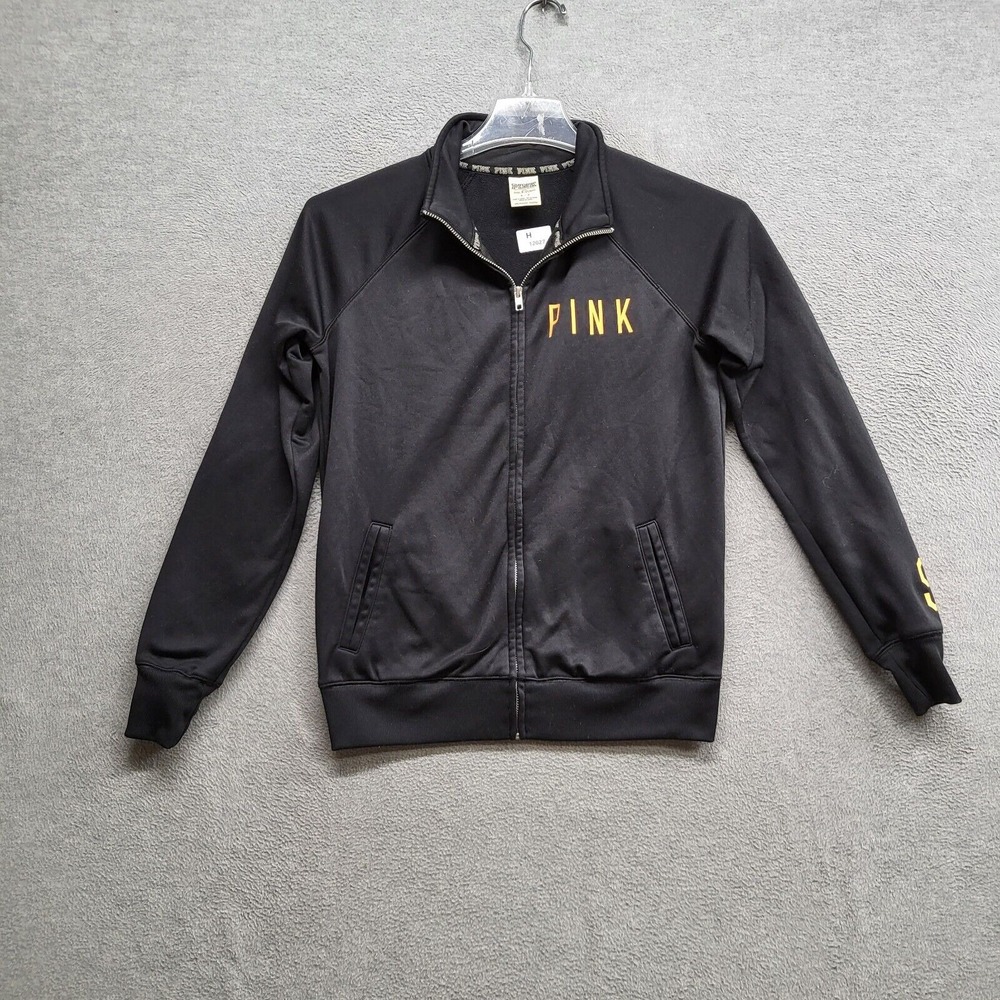 San Francisco Giants Women Small Black Track PINK Victoria's Secret Full Zip